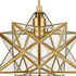 Pendant Light Modern Moravian Star Gold Finish Clear Glass